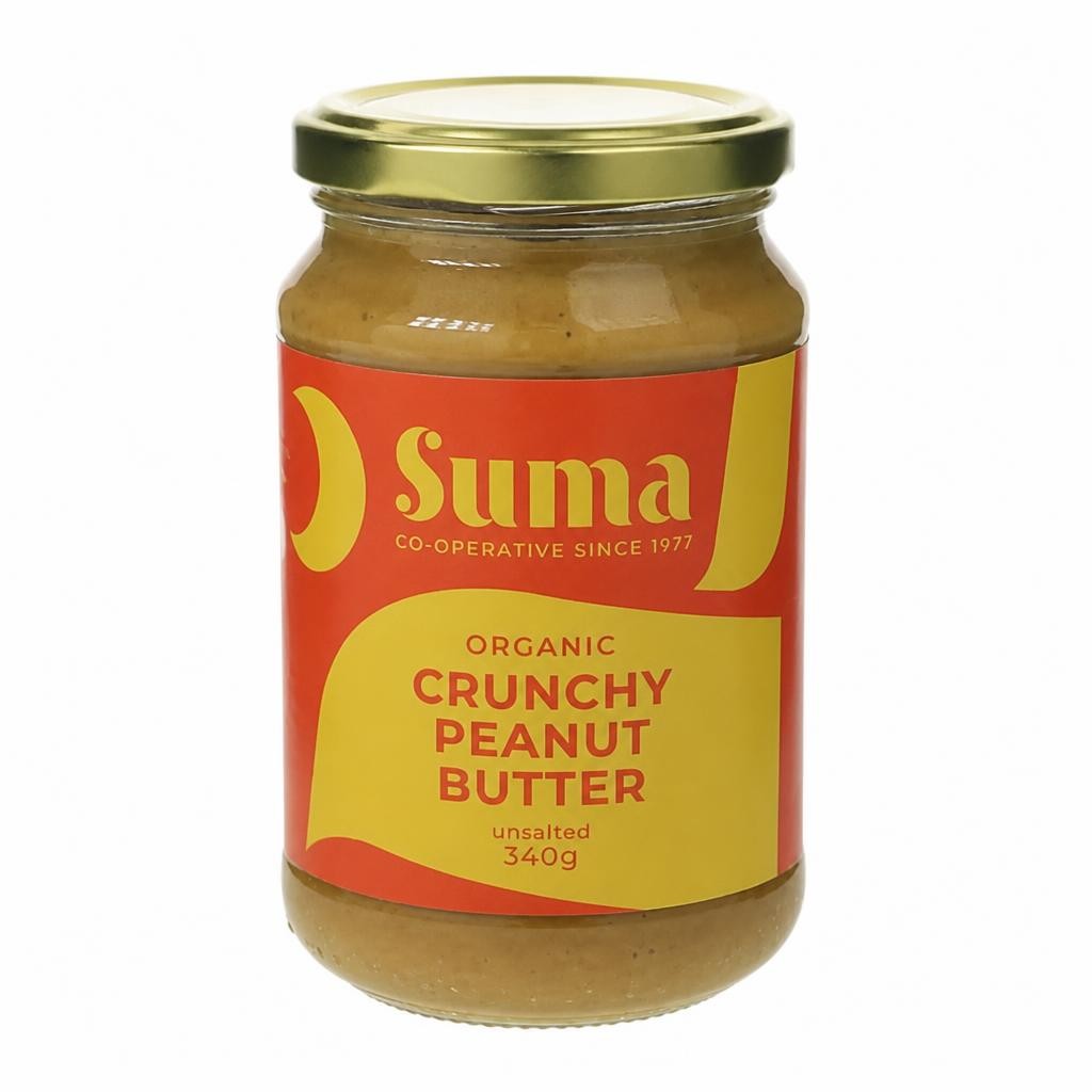 Organic Crunchy Peanut Butter No Salt 340g (Suma)