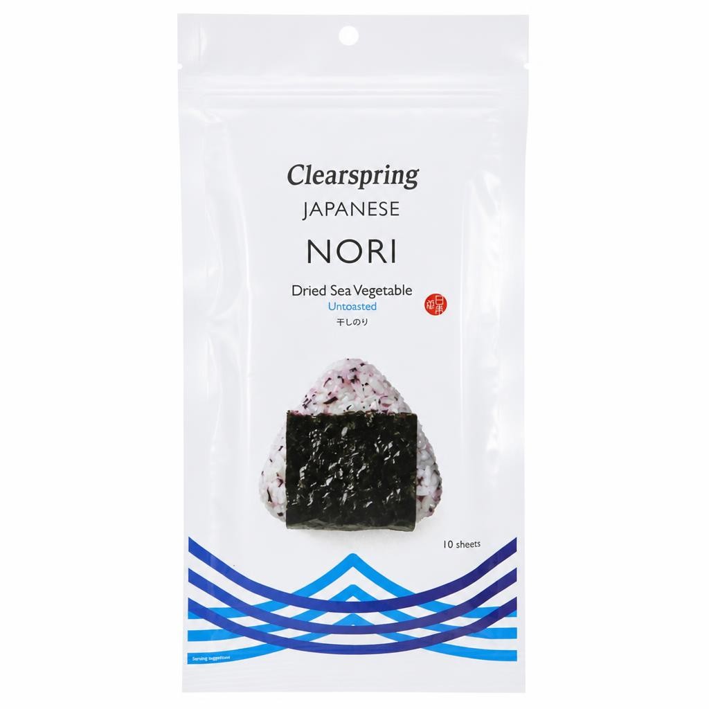 Japanese Nori Sheets, Untoasted 25g (Clearspring)