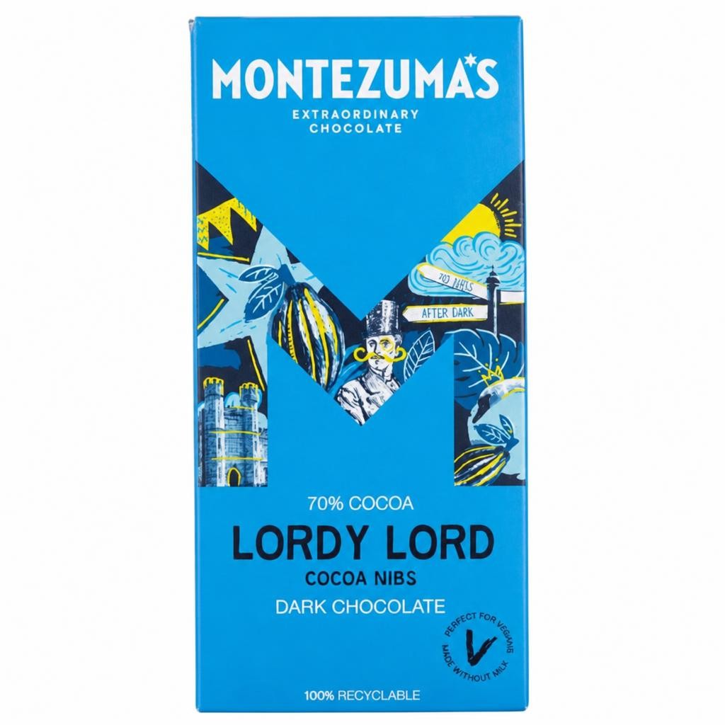 Dark Chocolate with Cocoa Nibs 90g (Montezuma's)