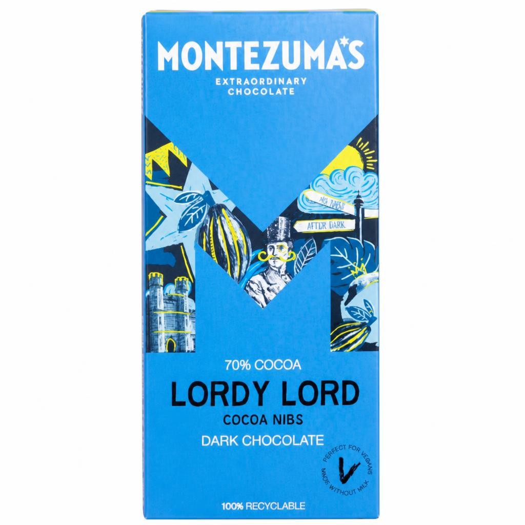 Dark Chocolate with Cocoa Nibs 90g (Montezuma's)