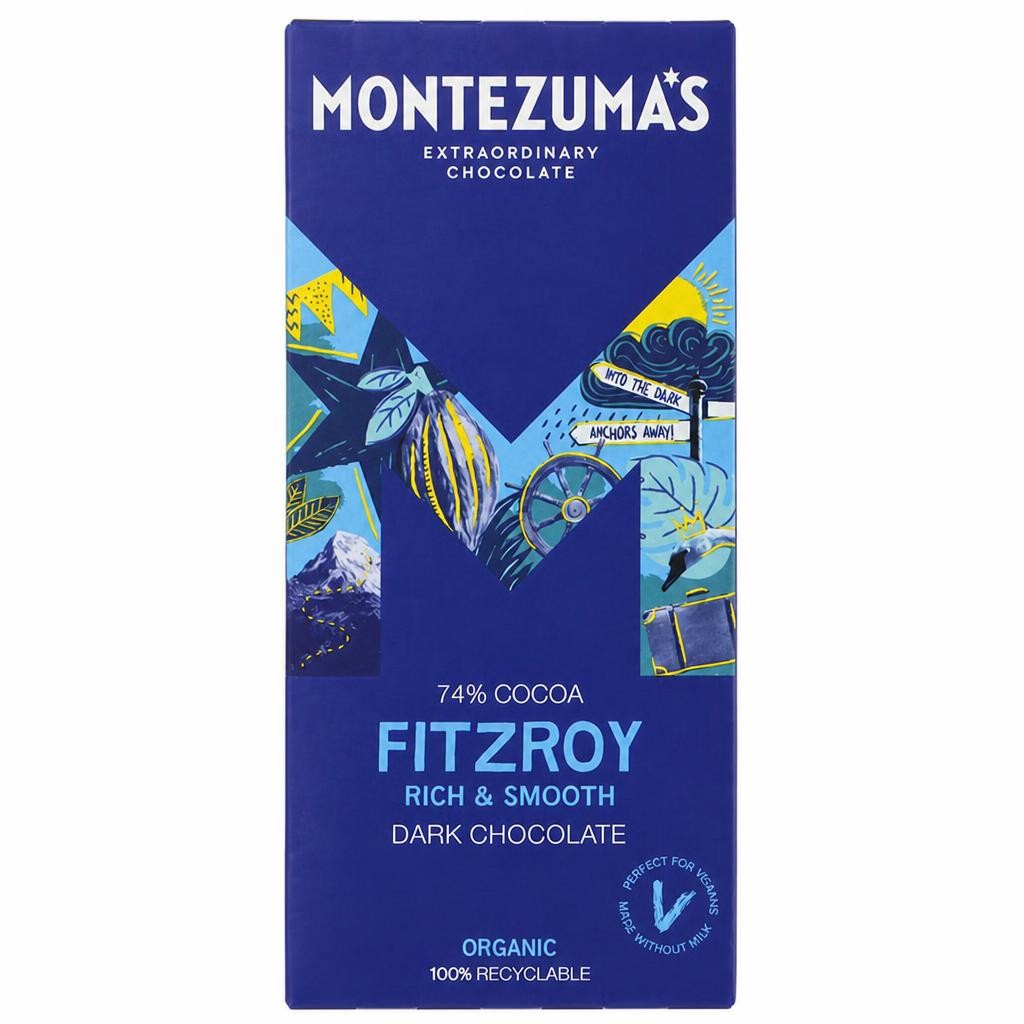 Organic FitzRoy 74% Dark Chocolate 90g (Montezuma's)