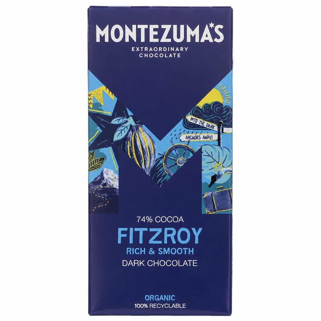 Organic FitzRoy 74% Dark Chocolate 90g (Montezuma's)