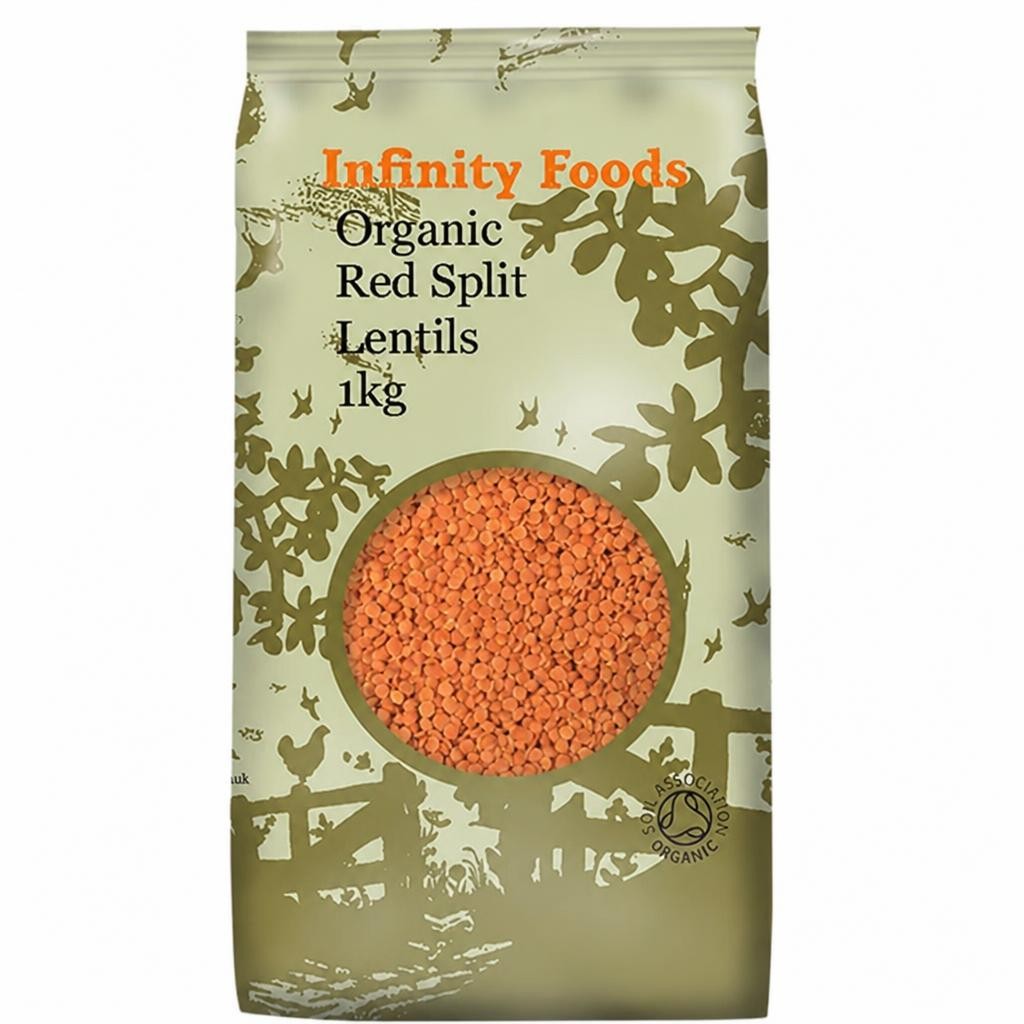 Lentils: Organic Red Split Lentils 1kg (Infinity Foods) | Multi