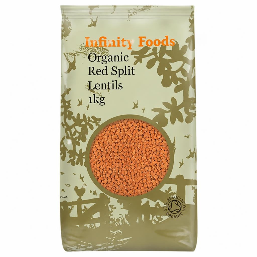 Lentils: Organic Red Split Lentils 1kg (Infinity Foods) | Multi
