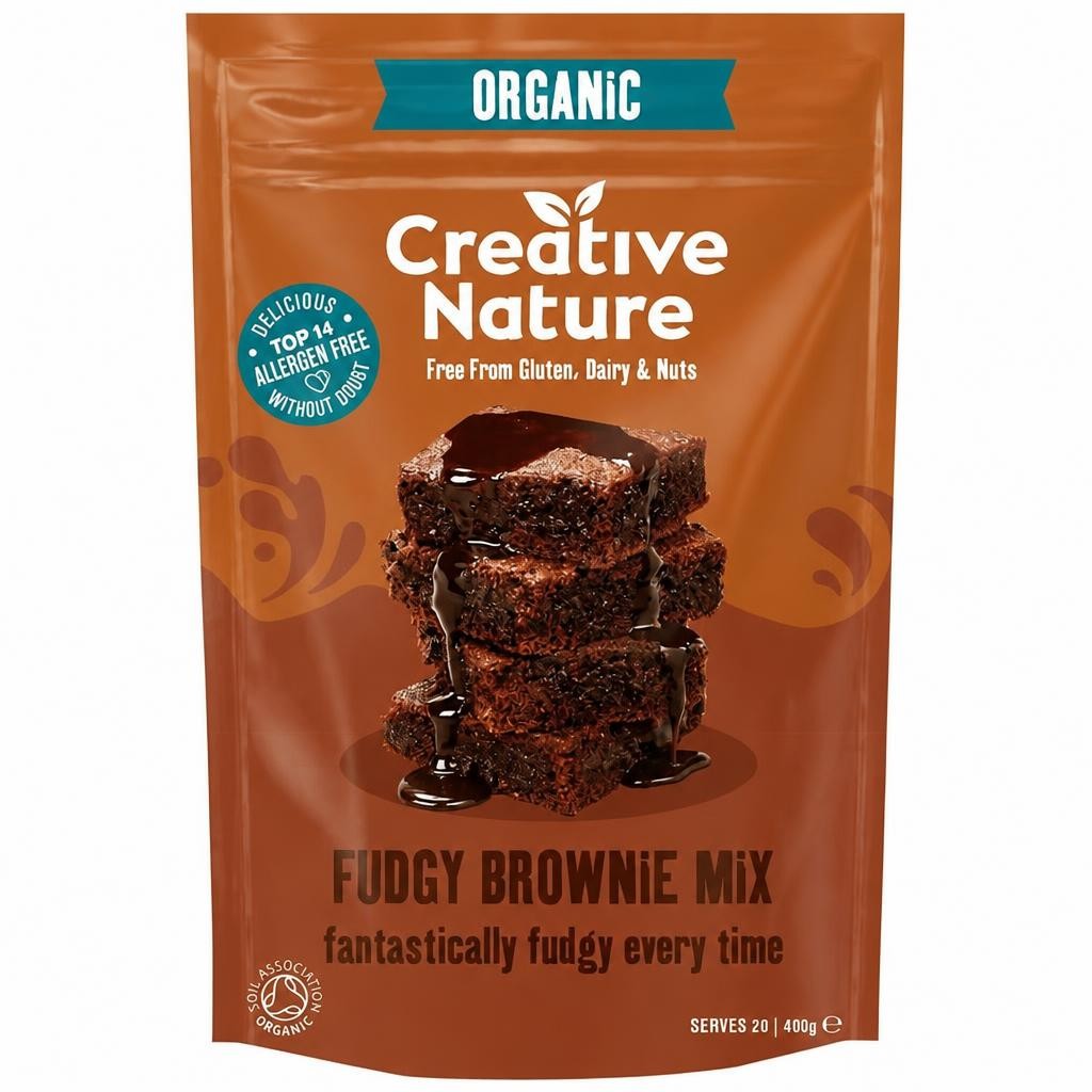 Organic Gluten Free Fudgy Brownie Mix 400g (Creative Nature) | Multi