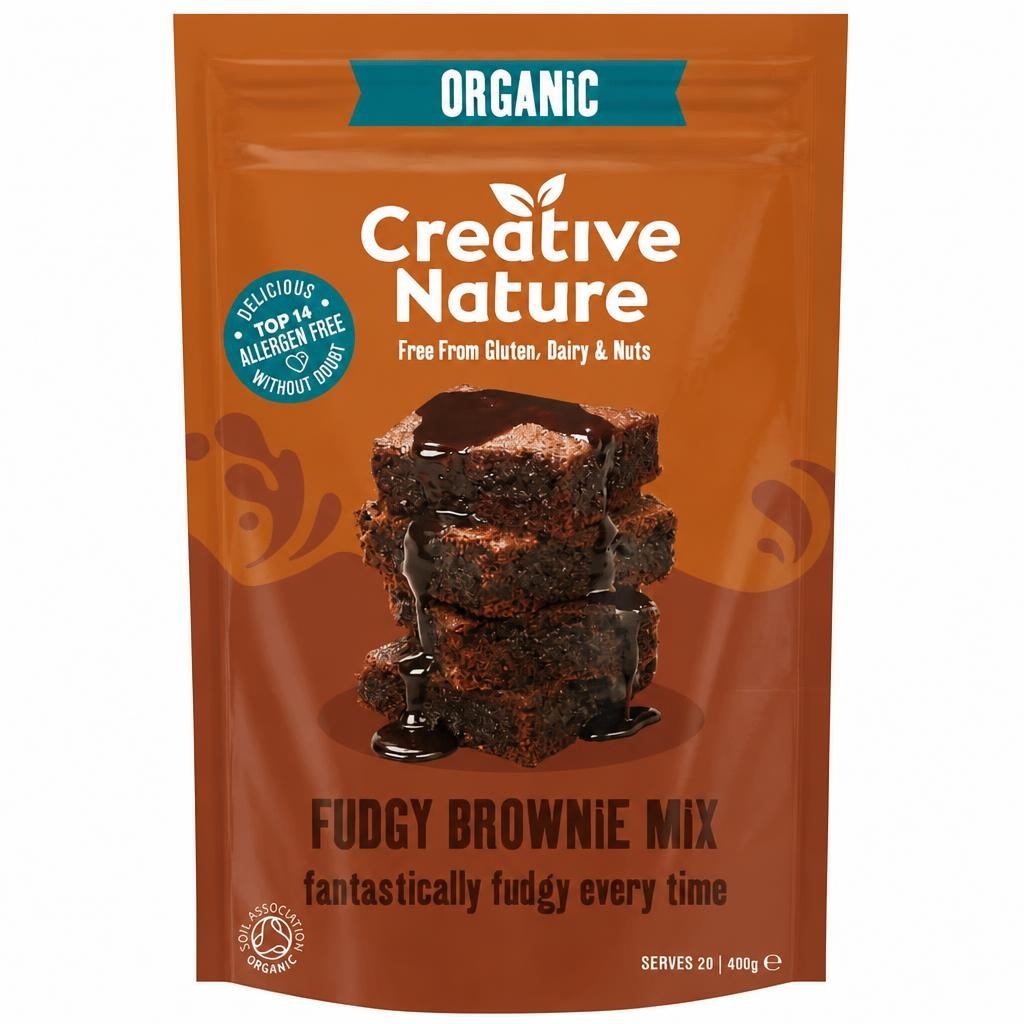 Organic Gluten Free Fudgy Brownie Mix 400g (Creative Nature) | Multi