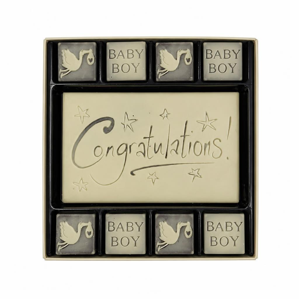 Chocolate Congratulations Baby Boy Gift