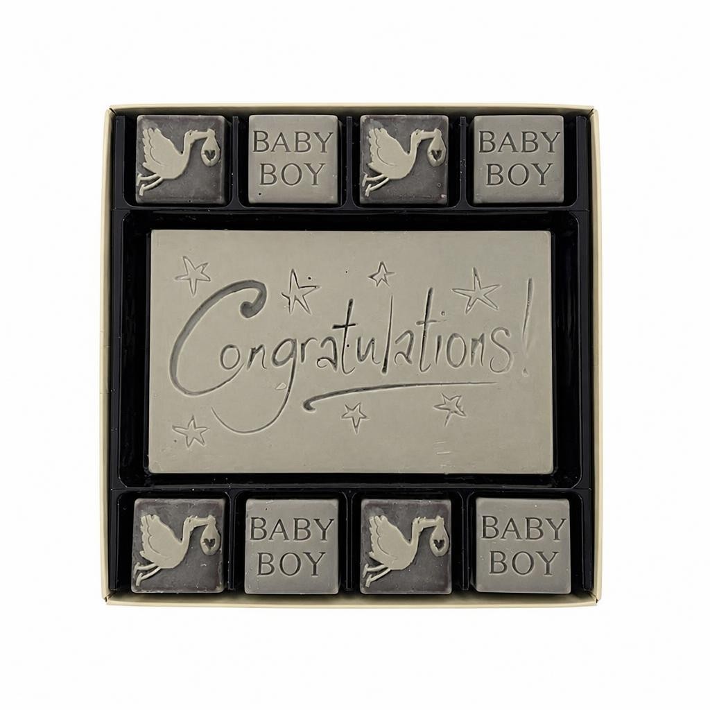 Chocolate Congratulations Baby Boy Gift