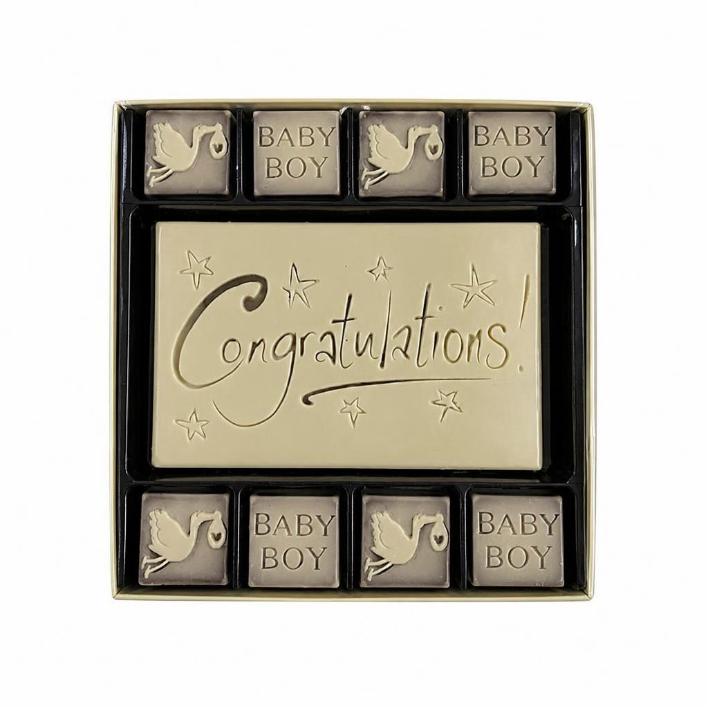 Chocolate Congratulations Baby Boy Gift