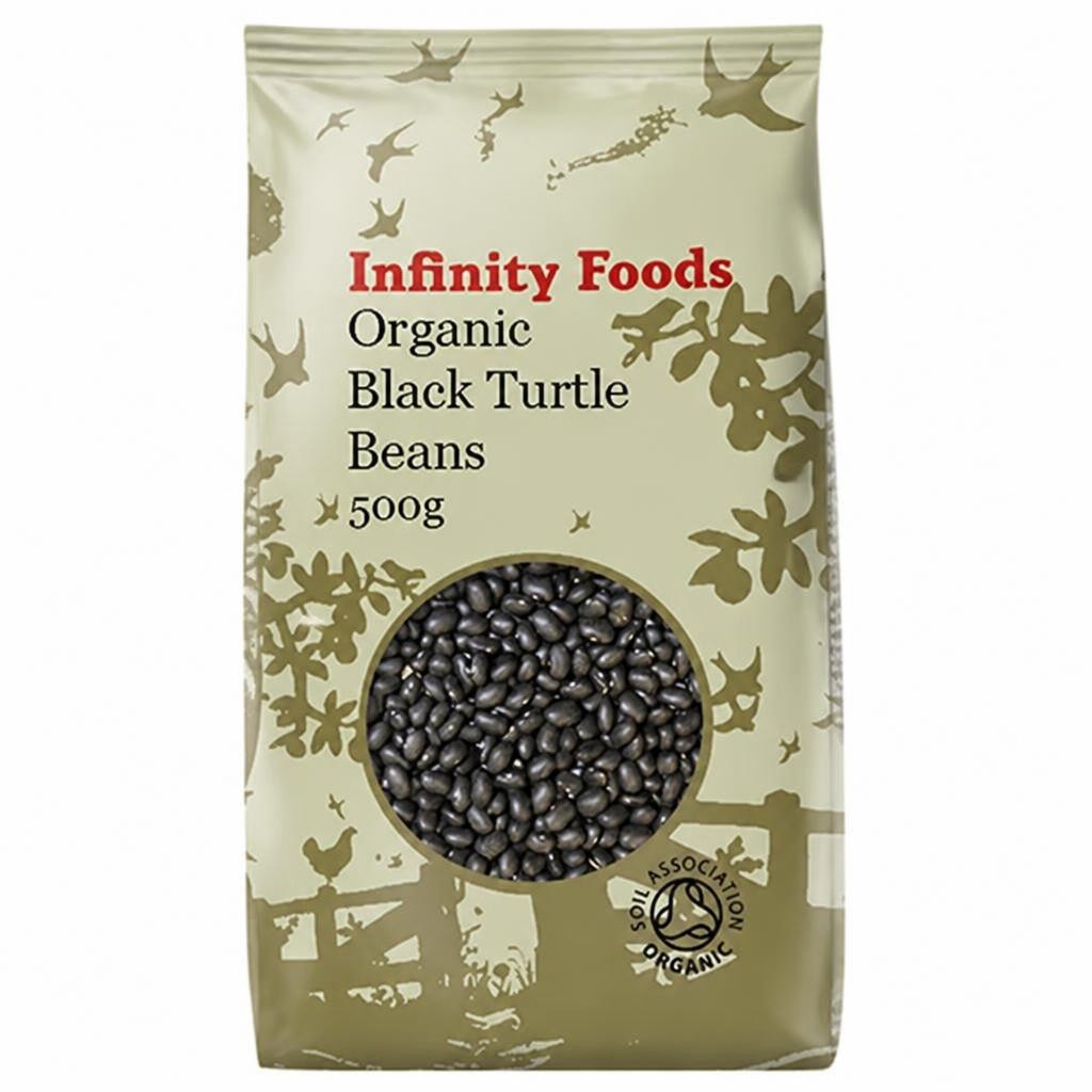 Organic Black Turtle Beans 500g (Infinity Foods) | Multi