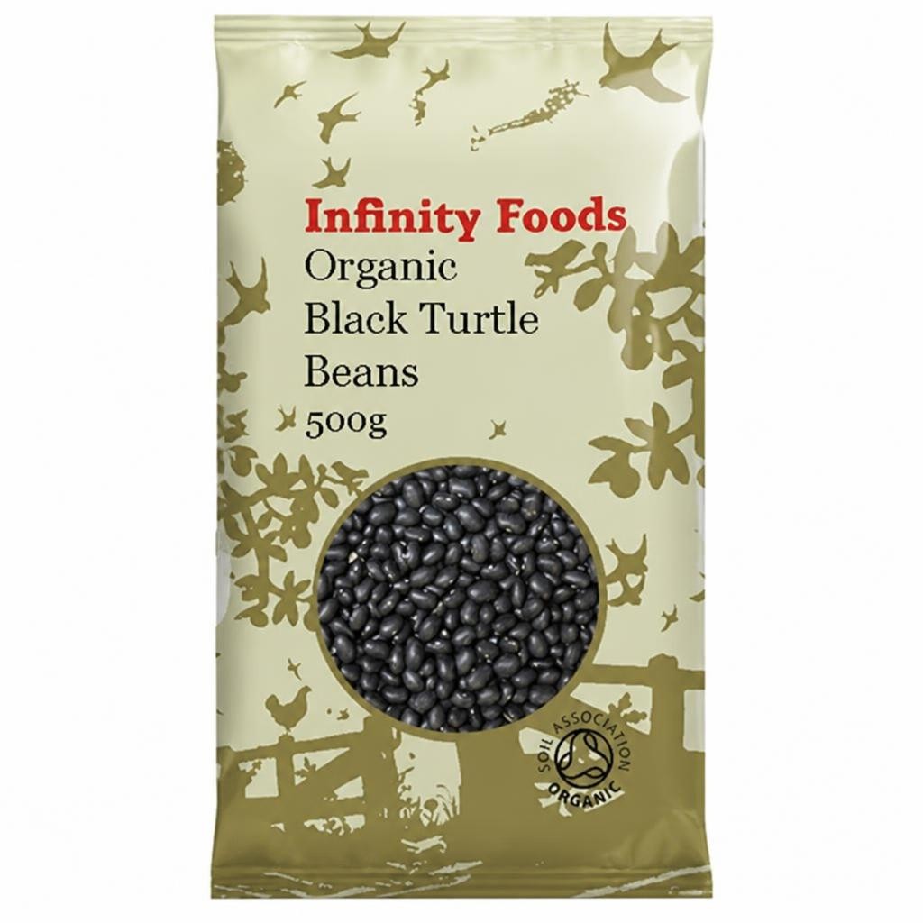 Organic Black Turtle Beans 500g (Infinity Foods) | Multi