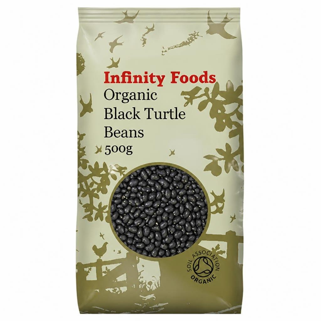 Organic Black Turtle Beans 500g (Infinity Foods) | Multi