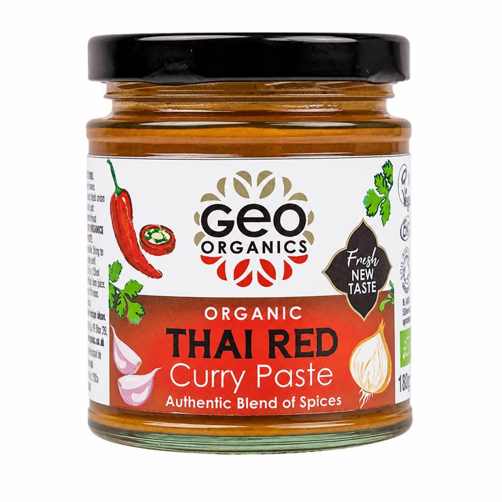 Organic Thai Red Curry Paste 180g (Geo Organics)