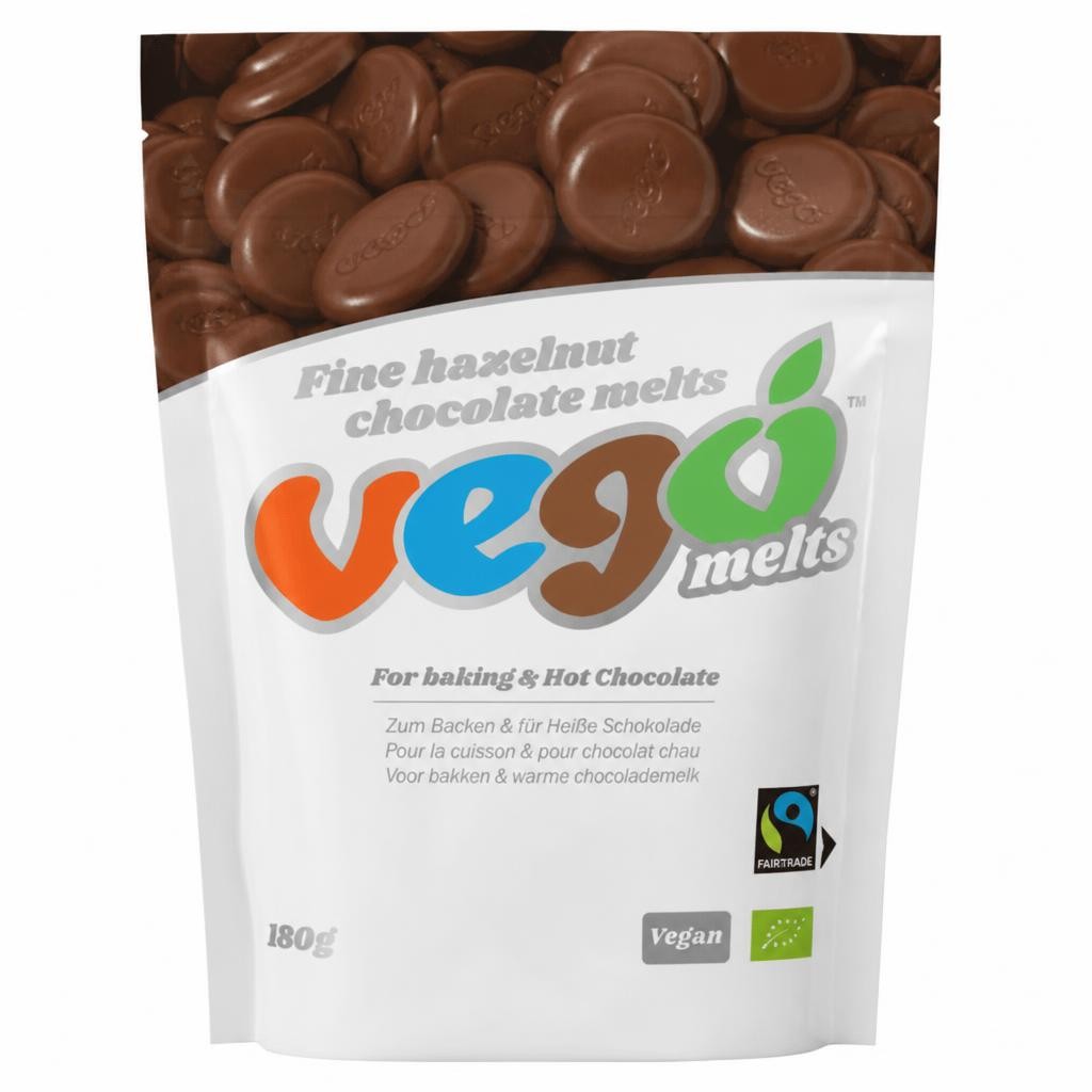 Organic Hazelnut Chocolate Melts 180g (Vego)