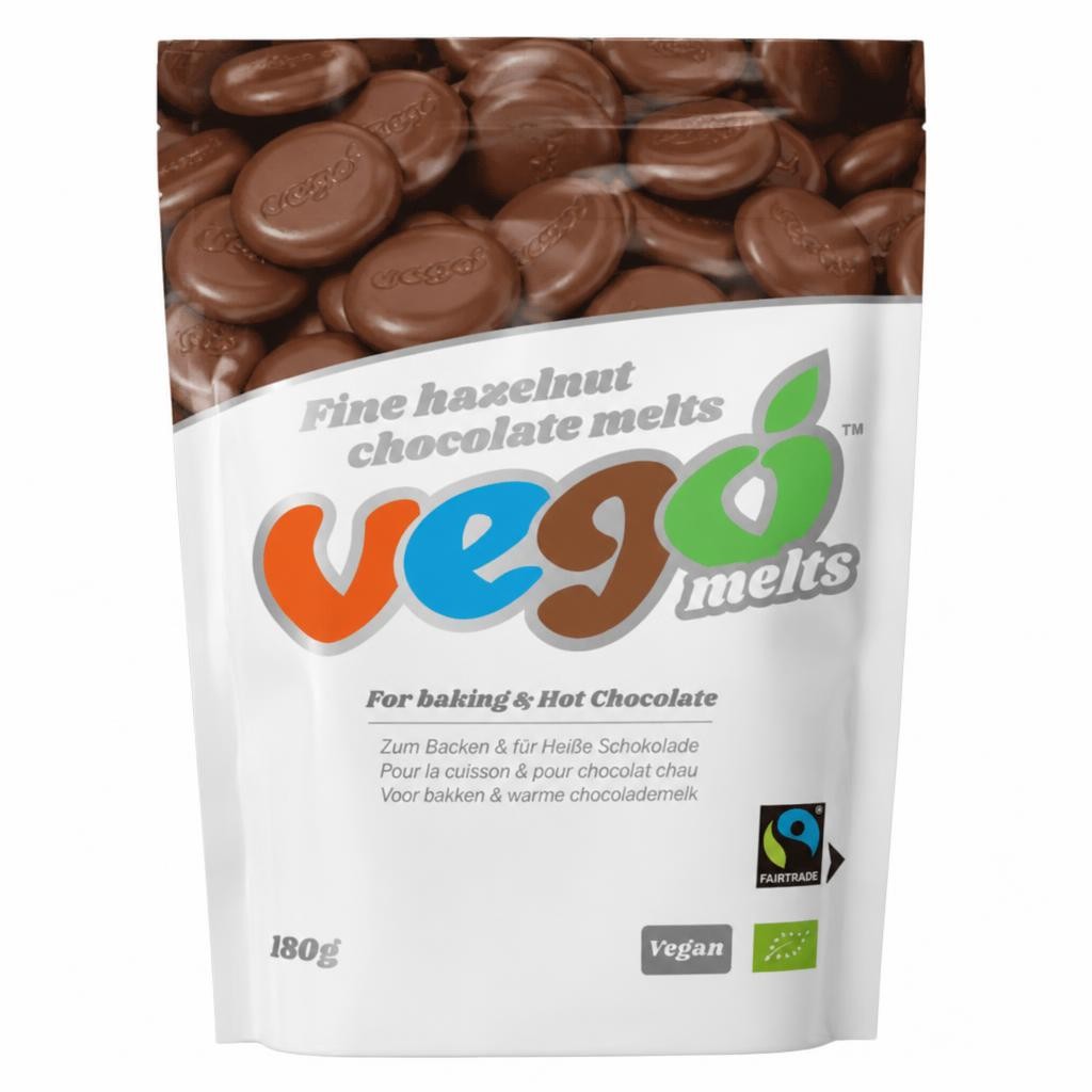 Organic Hazelnut Chocolate Melts 180g (Vego)