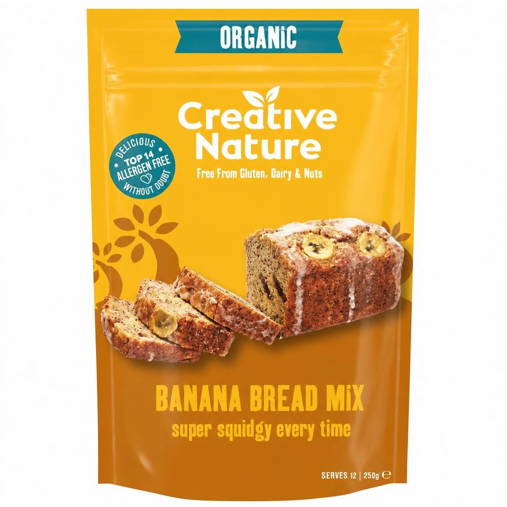 Organic Wholegrain Banana Bread Mix 250g (Creative Nature) | Multi
