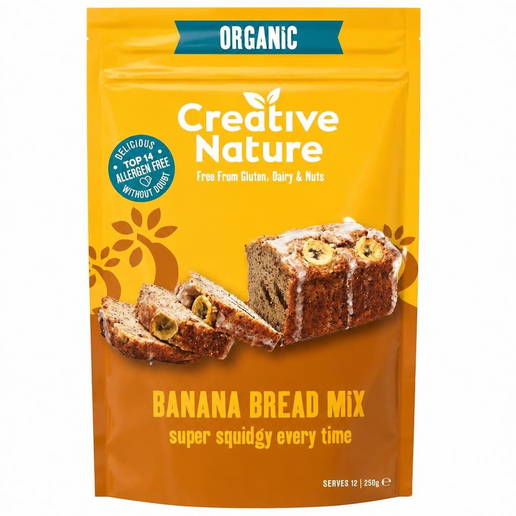 Organic Wholegrain Banana Bread Mix 250g (Creative Nature) | Multi