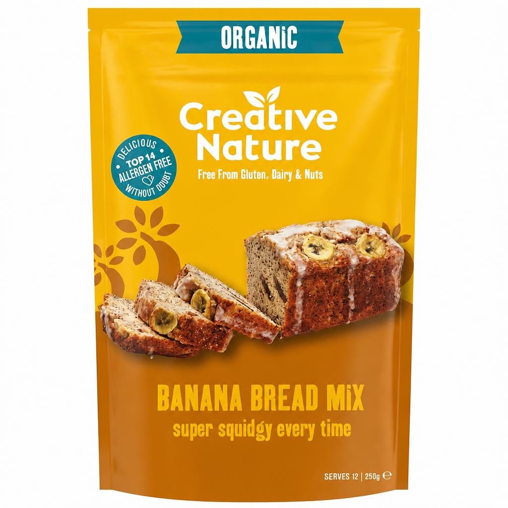 Organic Wholegrain Banana Bread Mix 250g (Creative Nature) | Multi