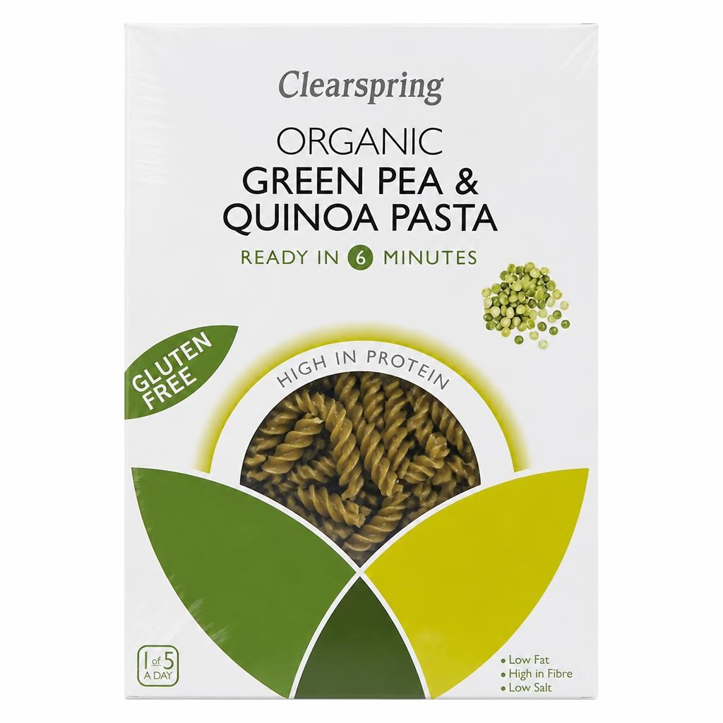 Organic Gluten Free Green Pea & Quinoa Pasta 250g (Clearspring) | Multi