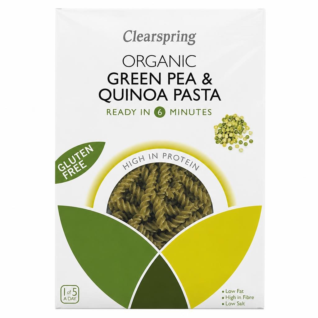 Organic Gluten Free Green Pea & Quinoa Pasta 250g (Clearspring) | Multi