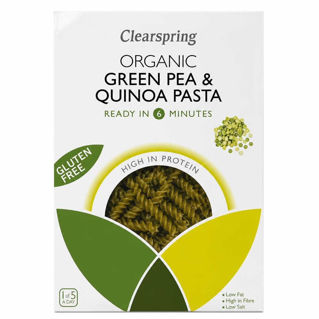 Organic Gluten Free Green Pea & Quinoa Pasta 250g (Clearspring) | Multi