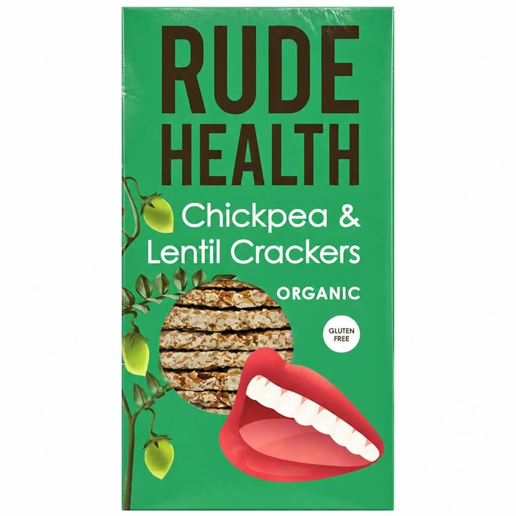 Organic Chickpea & Lentil Crackers 120g (Rude Health) | Multi