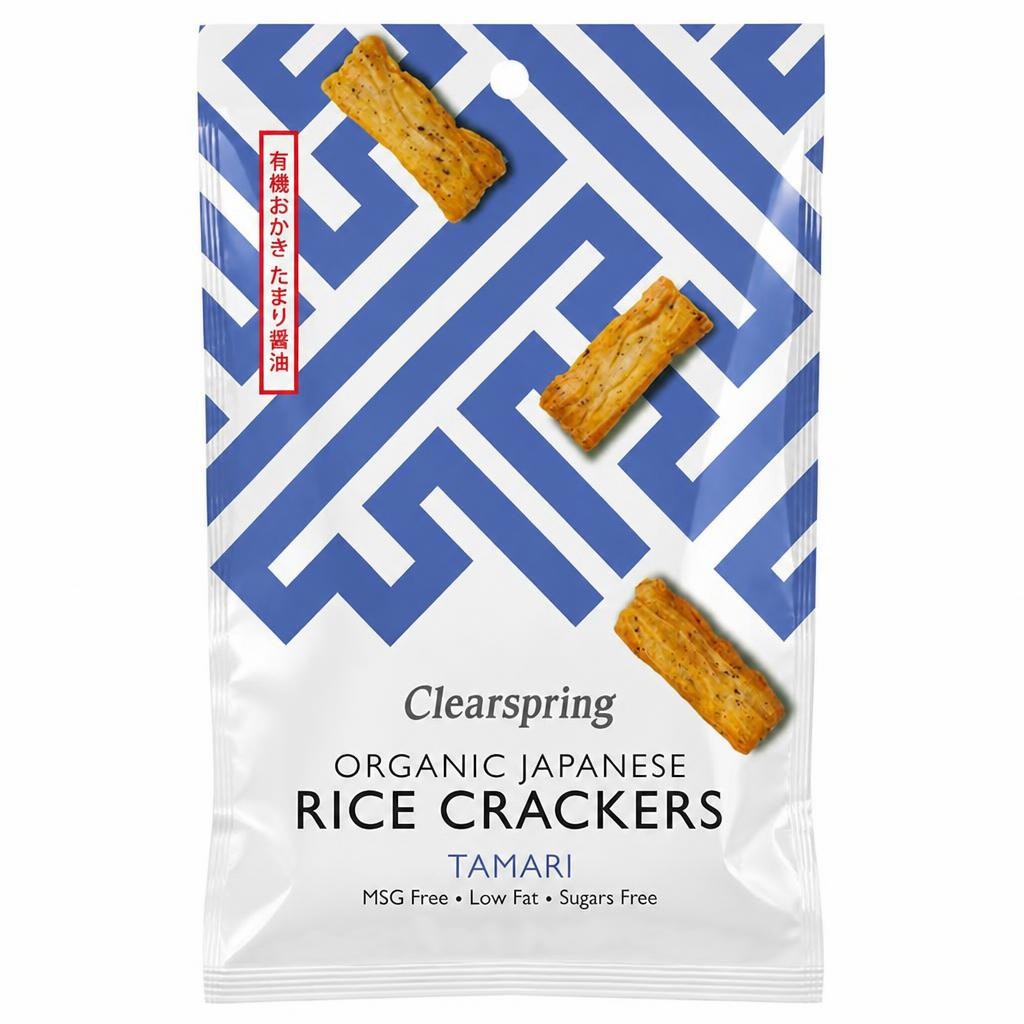 Organic Japanese Rice Crackers Tamari 50g (Clearspring) | Multi