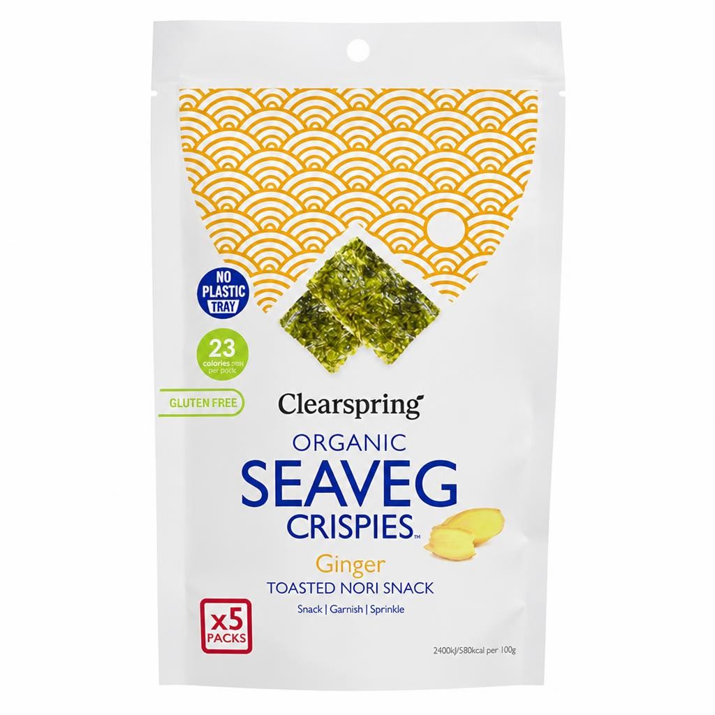 Organic Ginger SeaVeg Crispies Multipack 20g (Clearspring)