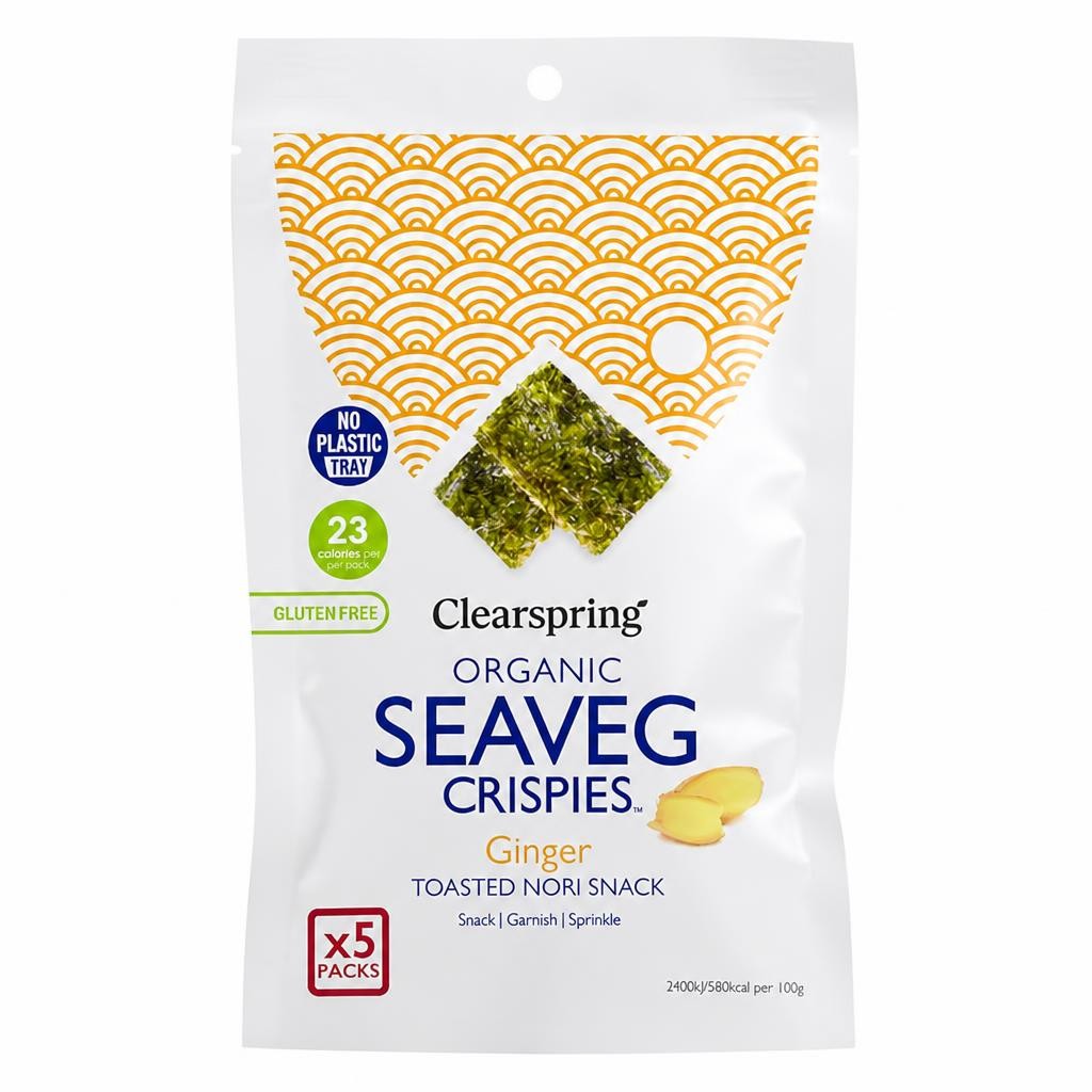 Organic Ginger SeaVeg Crispies Multipack 20g (Clearspring)
