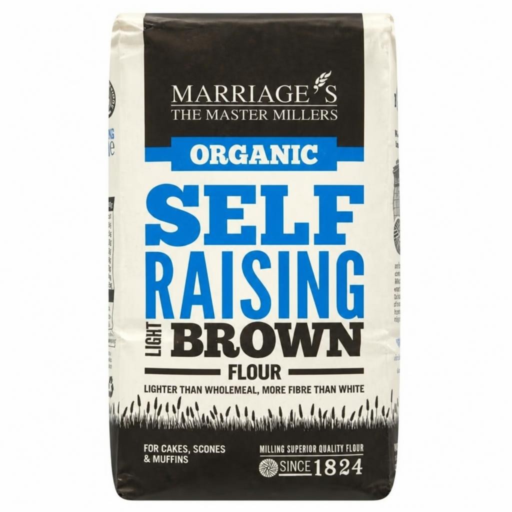 Organic Light Brown Self Raising Flour 1kg (Marriages) | Multi