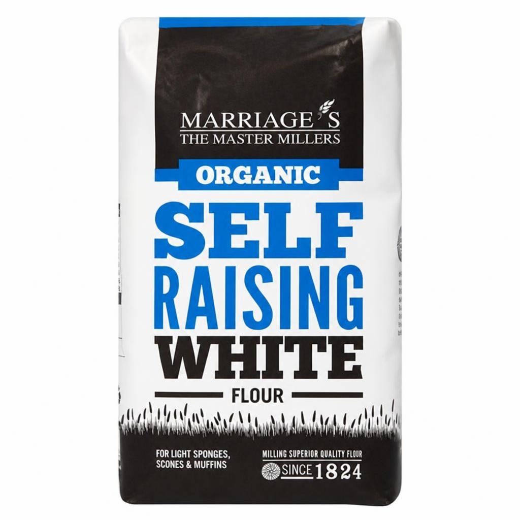 Self Raising White Flour, Organic 1kg (Marriages) | Multi