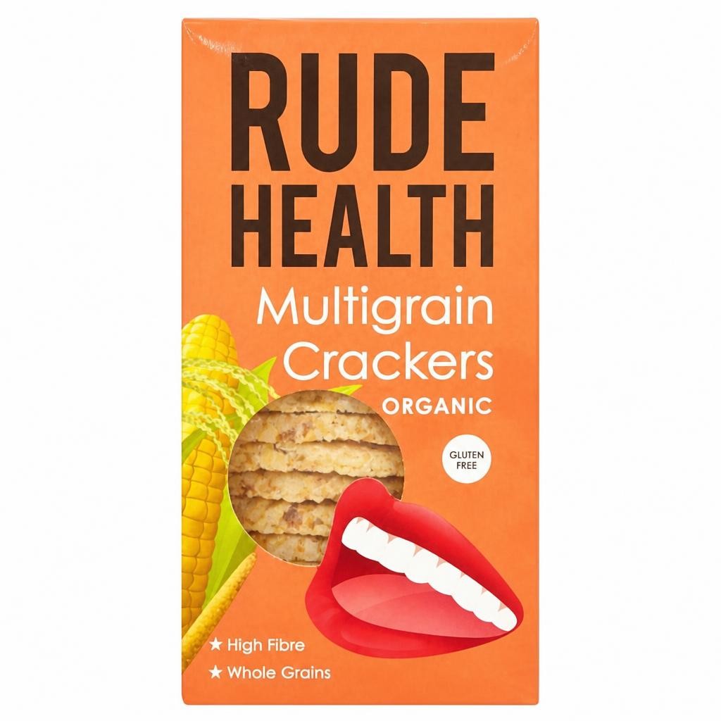 Multigrain Crackers, Organic 100g (Rude Health)