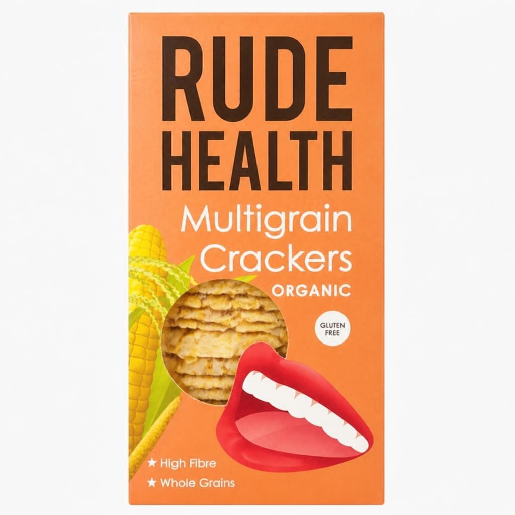 Multigrain Crackers, Organic 100g (Rude Health)