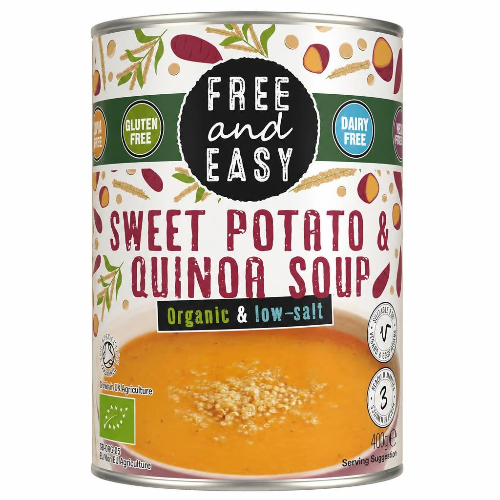 Organic Low Salt Sweet Potato & Quinoa Soup 400g (Free & Easy) | Multi