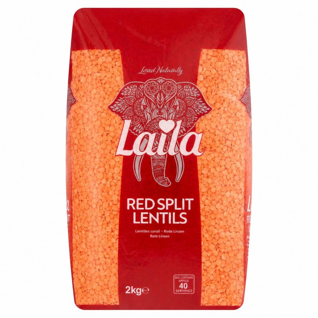 Laila Red Split Lentils 2Kg