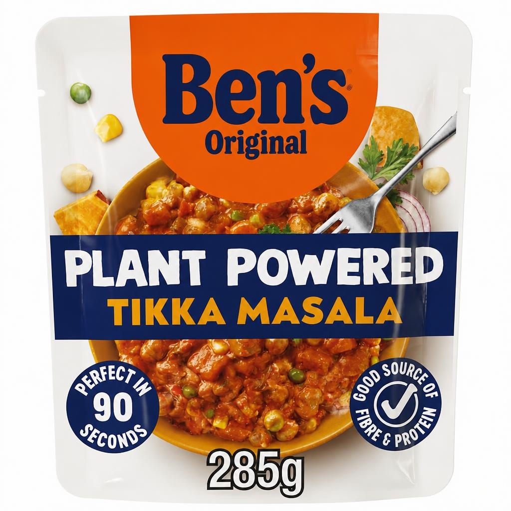 Bens Original Plant Powered Tikka Masala Curry Vegan Ready Meal 285g