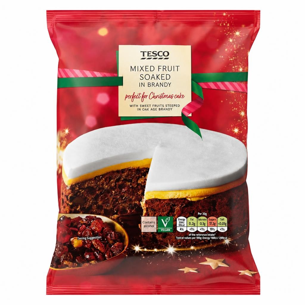 Tesco Mixed Fruit Soaked In Brandy 800G
