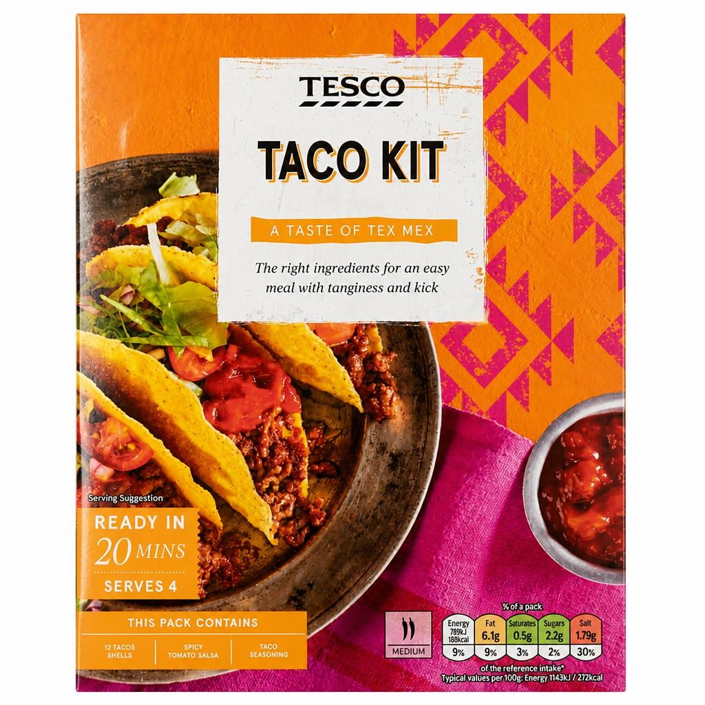 Tesco Medium Taco Kit 275G