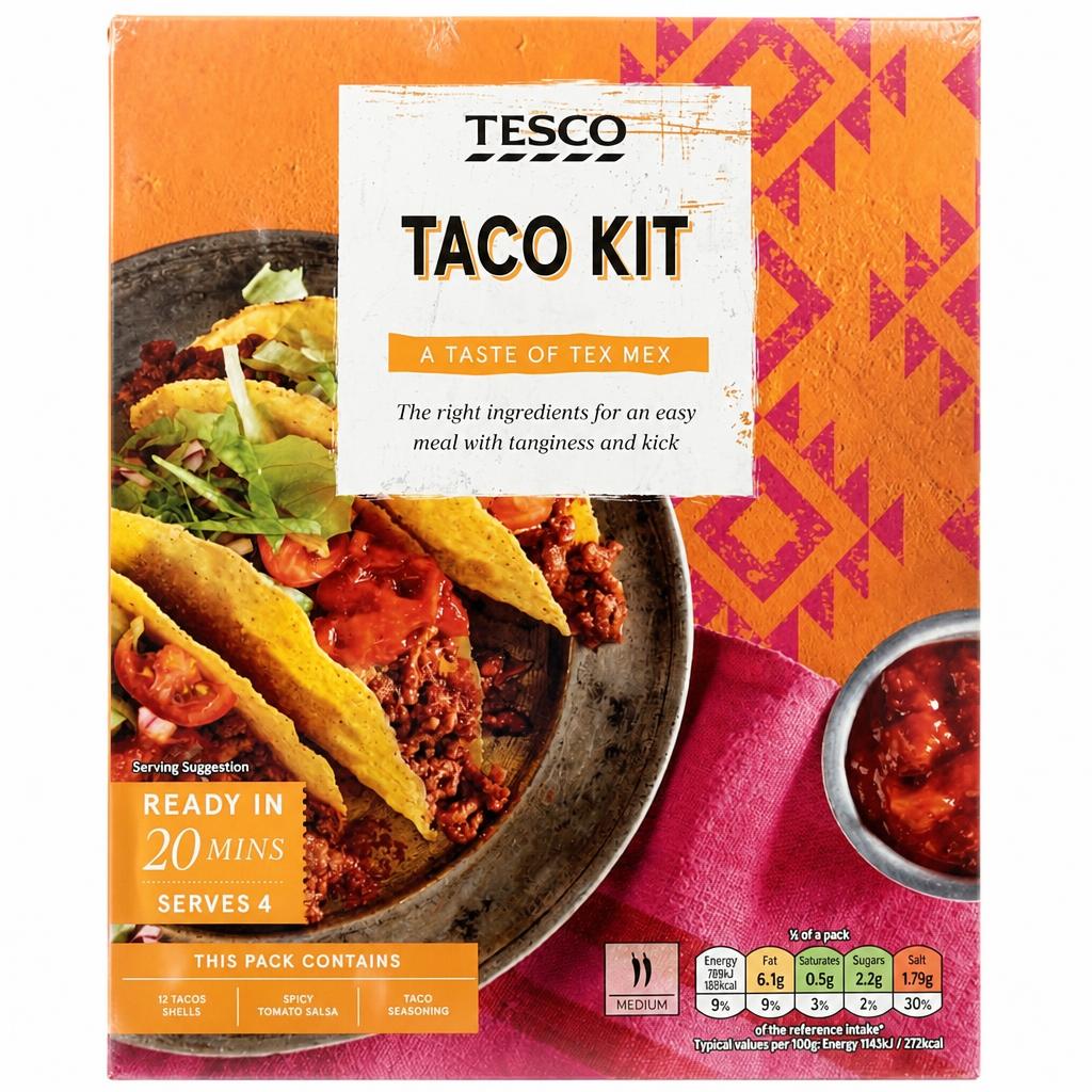 Tesco Medium Taco Kit 275G