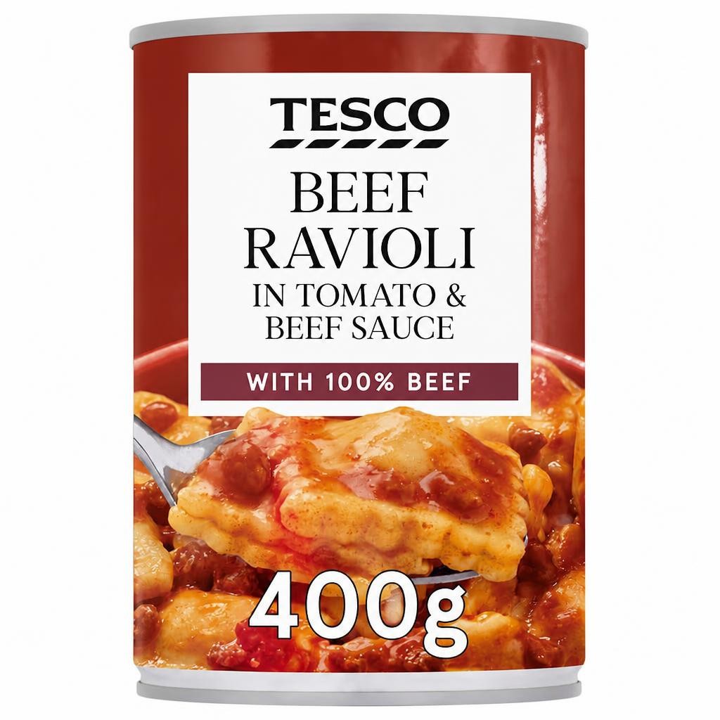 Tesco Beef Ravioli in Tomato & Beef Sauce 400g
