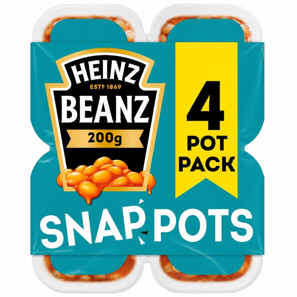 Heinz Baked Beanz Snap Pots 4 x 200g