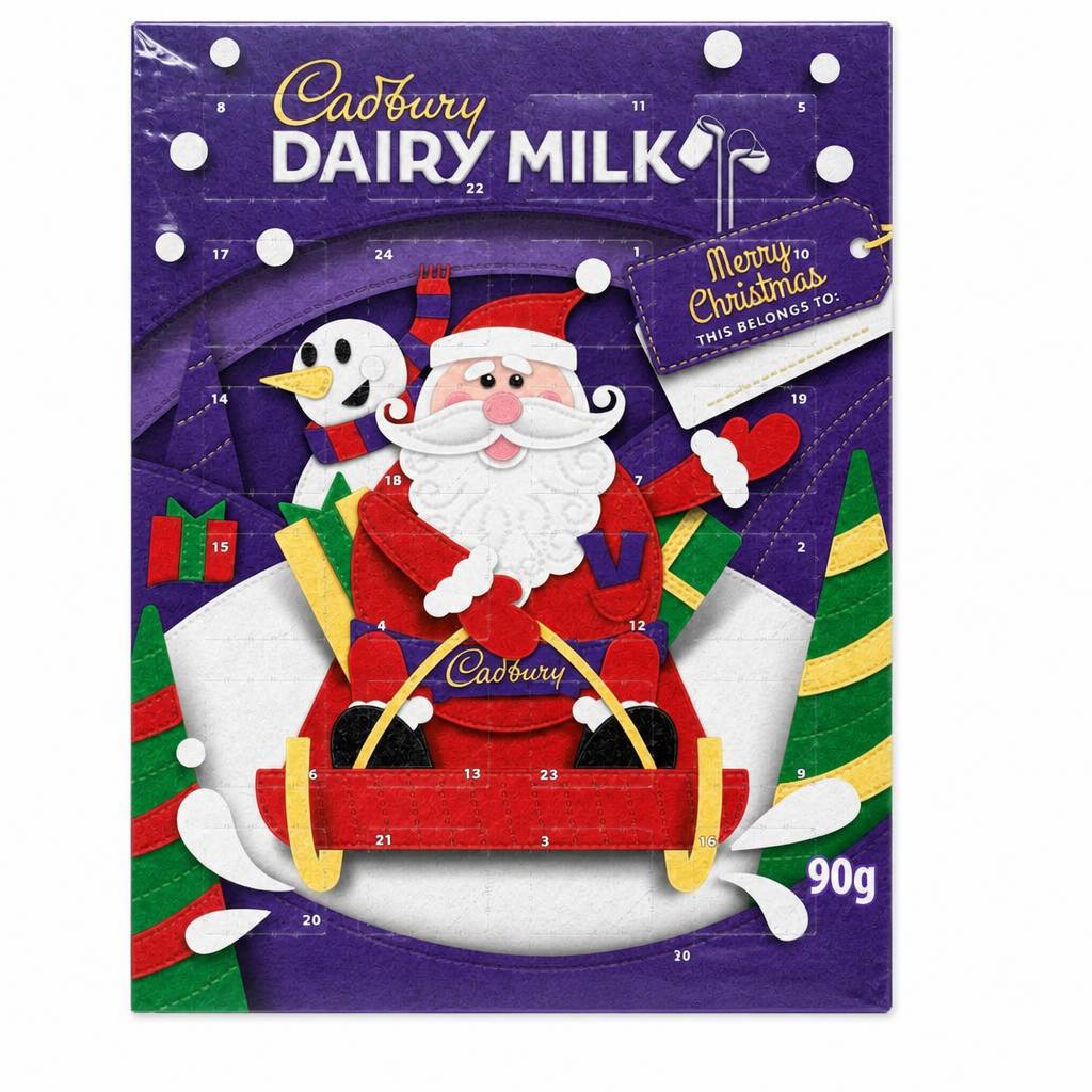 Cadbury Dairy Milk Chocolate Xmas Advent Calendar 90g