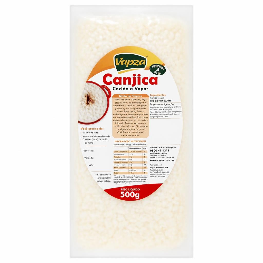 Vapza Canjica Steam Cooked White Corn 500G