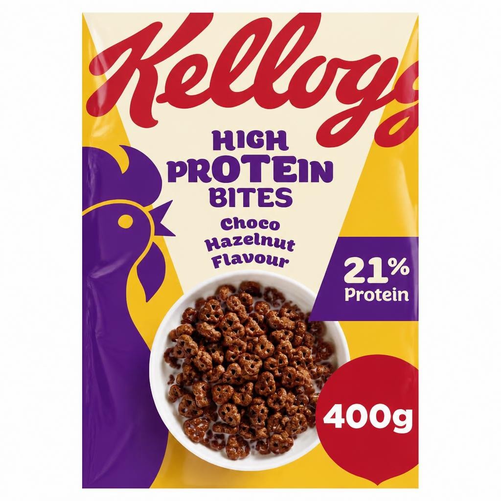 Kellogg's Protein Bites Choco Hazelnut Breakfast Cereal 400g
