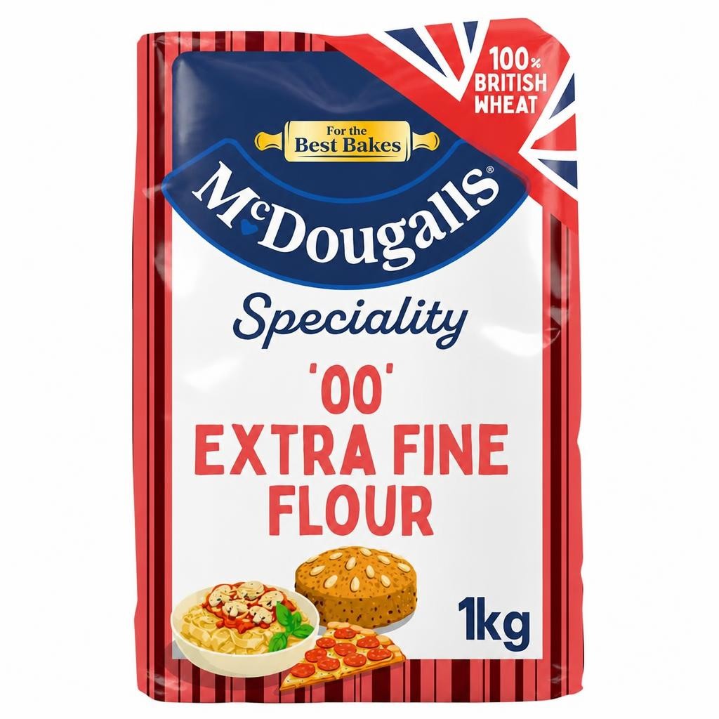 McDougalls Speciality '00' Extra Fine Pasta Pizza Plain Flour 1kg
