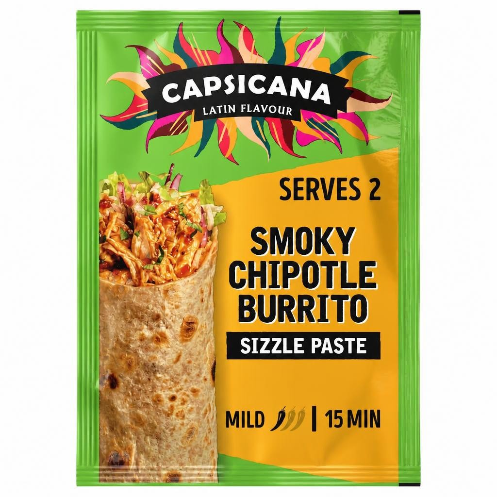 Capsicana Mexican Burrito Tomato & Chipotle Paste 60G