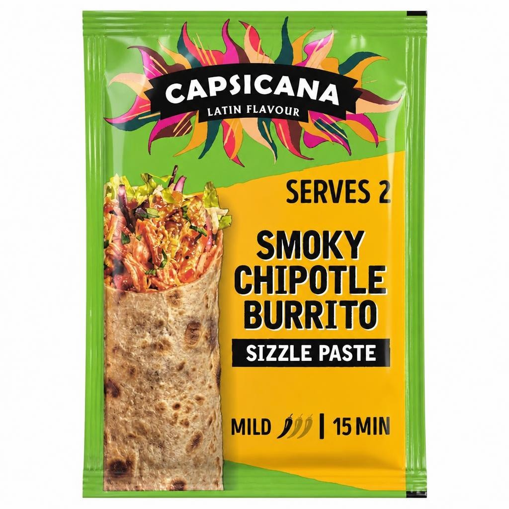 Capsicana Mexican Burrito Tomato & Chipotle Paste 60G