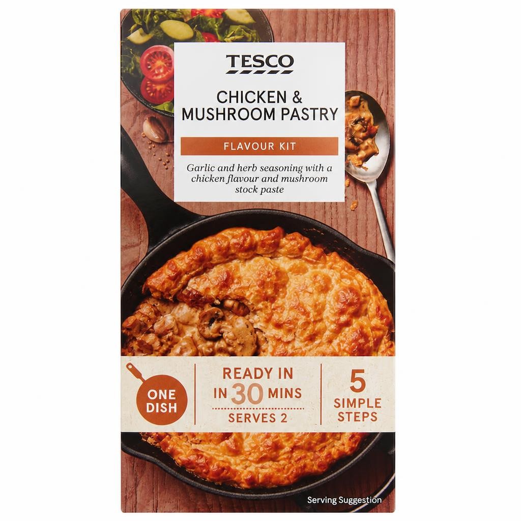 Tesco Chicken & Mushroom Pastry Flavour Kit 35g