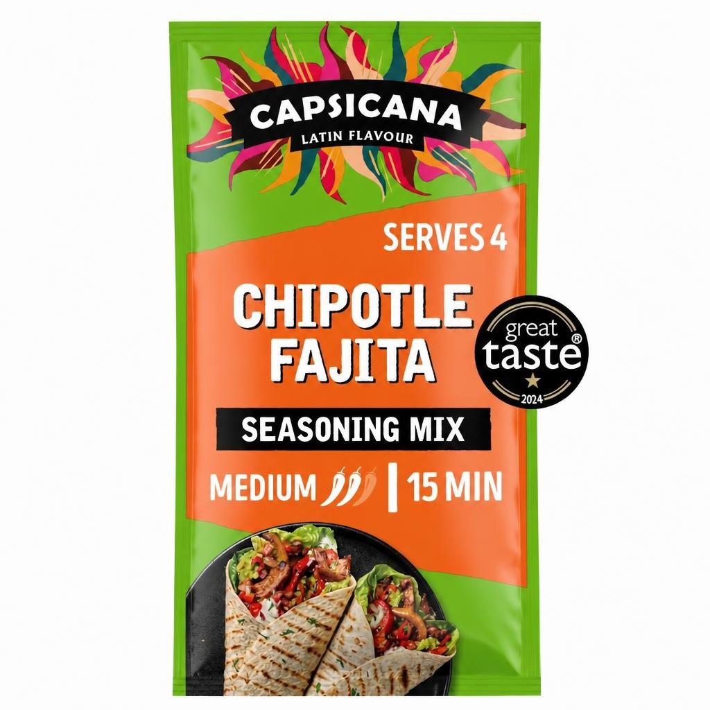 Capsicana Mexican Chipotle Fajita Cumin Seasoning Mix 28G