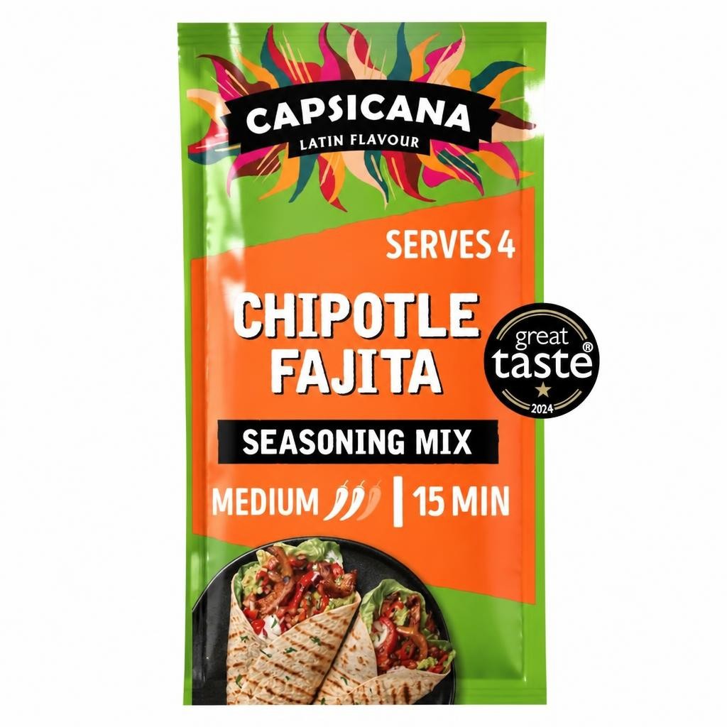 Capsicana Mexican Chipotle Fajita Cumin Seasoning Mix 28G